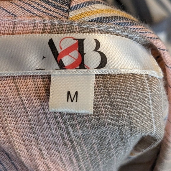 America & Beyond Comtessa Striped Maxi Dress Sz M - Picture 7 of 9